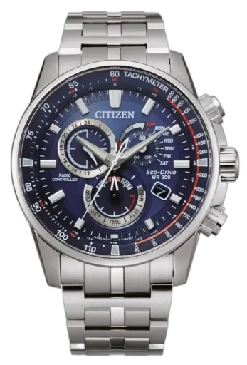 Sportowy zegarek męski Citizen CB5880-54L z radiową synchronizacją czasu, zasilaniem solarnym i niebieską tarczą – funkcjonalny model idealny na prezent dla mężczyzny
