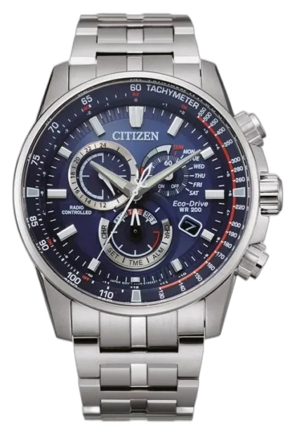 Sportowy zegarek męski Citizen CB5880-54L z radiową synchronizacją czasu, zasilaniem solarnym i niebieską tarczą – funkcjonalny model idealny na prezent dla mężczyzny