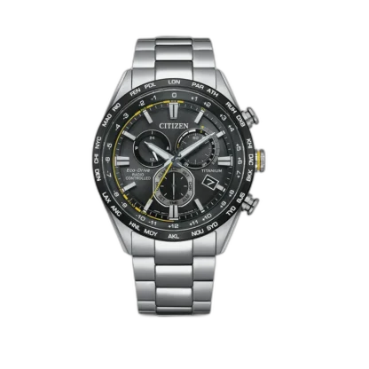 Męski zegarek Citizen CB5947-80E z tytanową kopertą i bransoletą, funkcją synchronizacji radiowej i technologią Eco-Drive – elegancki prezent dla mężczyzny z pasją do nowoczesnej technologii