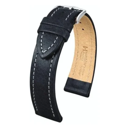PASEK DO ZEGARKA HIRSCH BUFFALO CZARNY M NQR 20mm 11350250-2-20 - obrazek 2