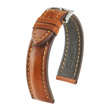 PASEK SKÓRZANY HIRSCH LUCCA BRĄZOWY L 22mm 04902070-2-22 - obrazek 3