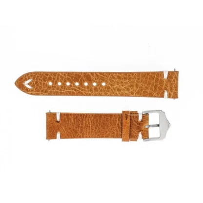 PASEK SKÓRZANY KZ-6W BIAŁE PRZESZYCIA 20MM - obrazek 2