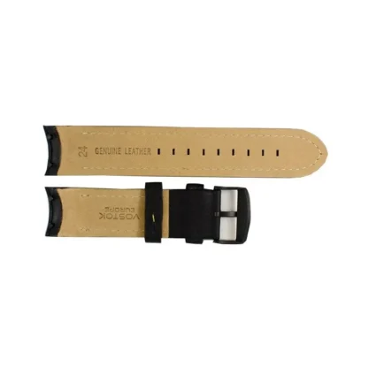 PASEK SKÓRZANY VOSTOK EUROPE ANCHAR CZARNY/ŻÓŁTY 24MM - obrazek 2