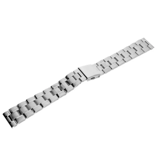 Bransoleta stalowa Tekla 20 mm w kolorze srebrnym to klasyczny wybór dla miłośników eleganckiego i trwałego wykończenia zegarka. Wykonana z wysokiej jakości stali nierdzewnej, charakteryzuje się solidnym ogniwowym splotem typu oyster i połyskującym wykończeniem. Wyposażona w bezpieczne zapięcie motylkowe, zapewnia komfort noszenia i pewne trzymanie na nadgarstku. Idealnie pasuje zarówno do zegarków klasycznych, jak i sportowych, dodając im profesjonalnego i ponadczasowego charakteru.