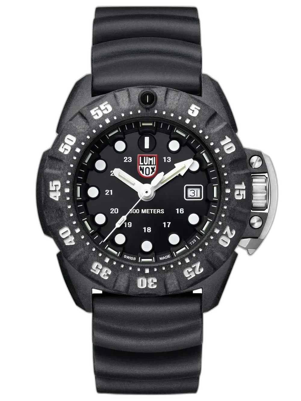 Zegarek Luminox XS.1551 Scott Cassell Deep Dive to profesjonalny model nurkowy, stworzony z myślą o ekstremalnych warunkach. Koperta z Carbonoxu o średnicy 45 mm i wodoszczelność do 300 metrów gwarantują niezawodność pod wodą. Wyrazista tarcza z dużymi indeksami i wskazówkami pokrytymi technologią LLT zapewnia czytelność w każdych warunkach. Gumowy pasek z wyprofilowanymi żebrowaniami zwiększa komfort noszenia. Idealny dla pasjonatów nurkowania i aktywności outdoorowych, poszukujących solidnego sprzętu o charakterystycznym, taktycznym wyglądzie.