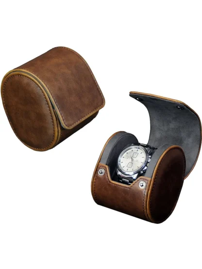 ETUI PODRÓŻNE NA 1 ZEGAREK ROTHENSCHILD RS-3621-1DBR BRĄZOWE - obrazek 5